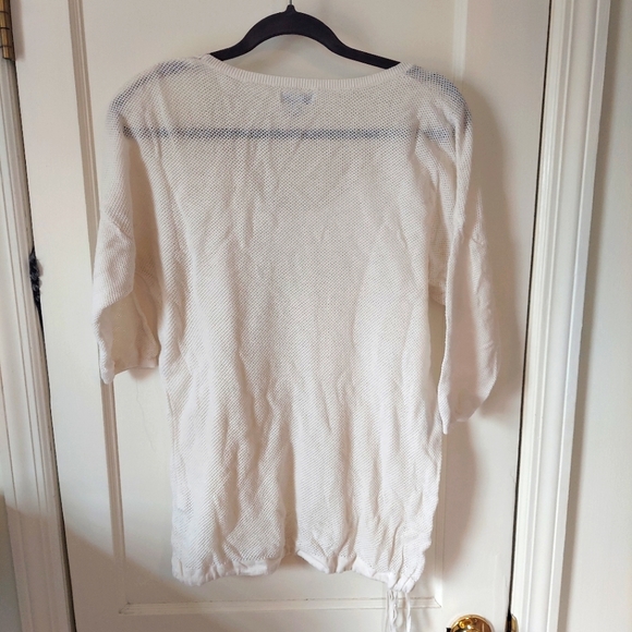 White Loose Weave Sweater - Picture 3 of 4